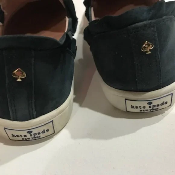 Kate Spade Navy Suede Sneakers - Slip on Luxury Comfort - Picture 3 of 13